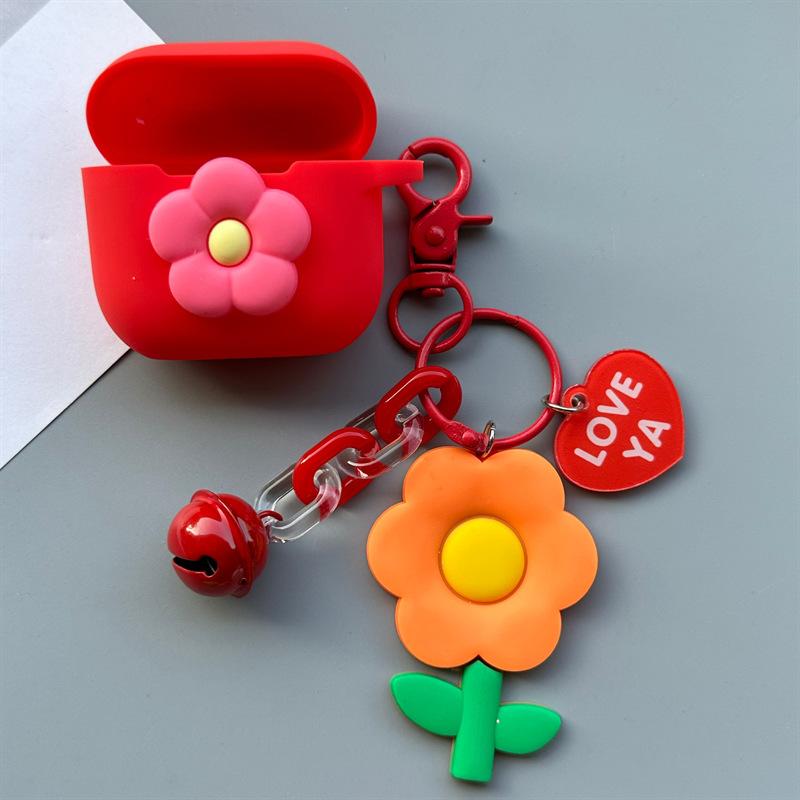 Suitable for AirPods pro1 wireless bluetooth headset case apple 1 flower cartoon 1/1 silicone soft case