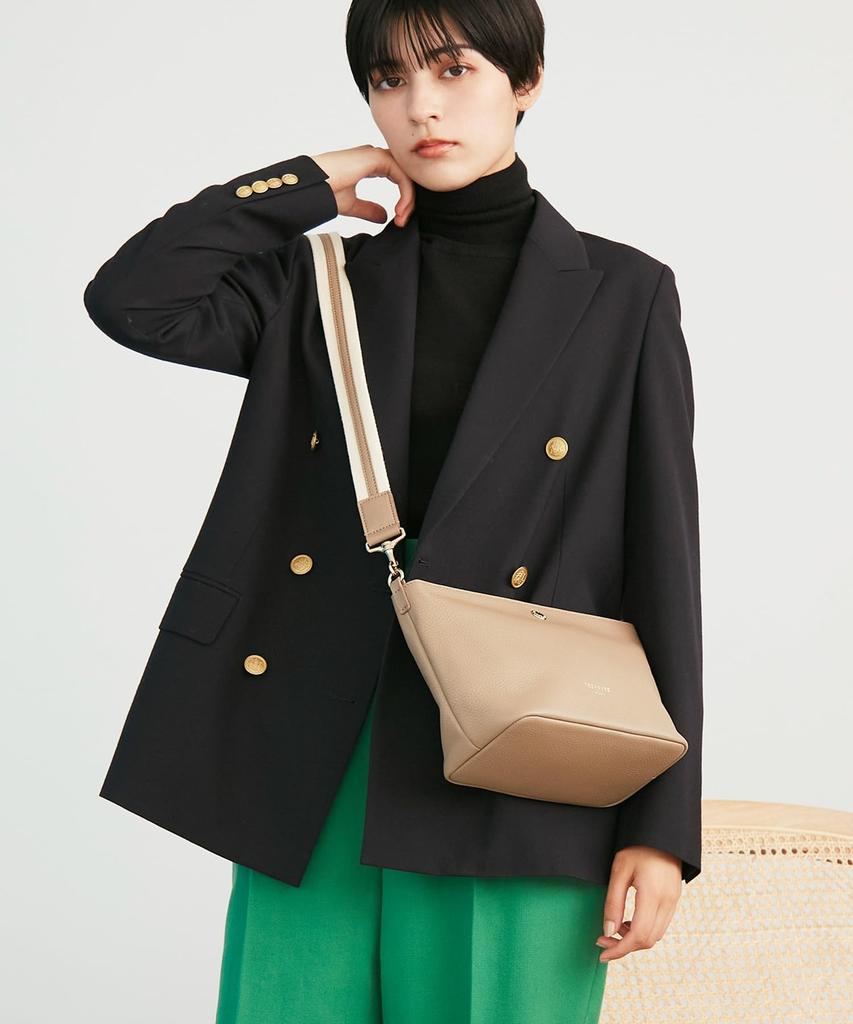 [TREASURE TOPKAPI] Soft Shrink Tape Combination Leather Mini Shoulder Bag