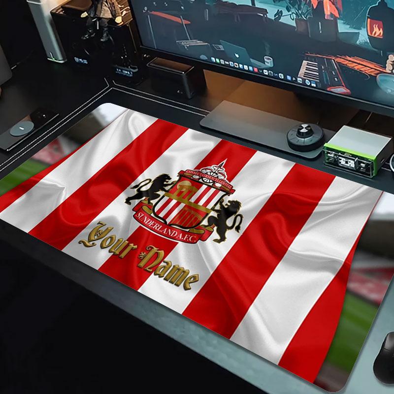 Sunderland A.F Custom Name Large Size Mouse Pad Large Gaming Table Cushion Non-slip Laptop Tablet Big Mousepad XXL Mat Mini PC Playmat With Lock Edge