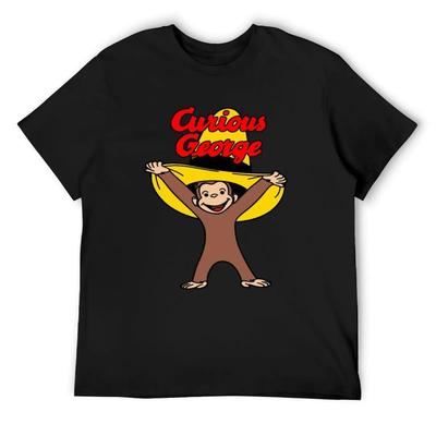 Curious George In The Yellow Hat T-Shirt Customs New Gifts and T-shirts Cute Clothes Funny Costumes Shirts Men Graphic