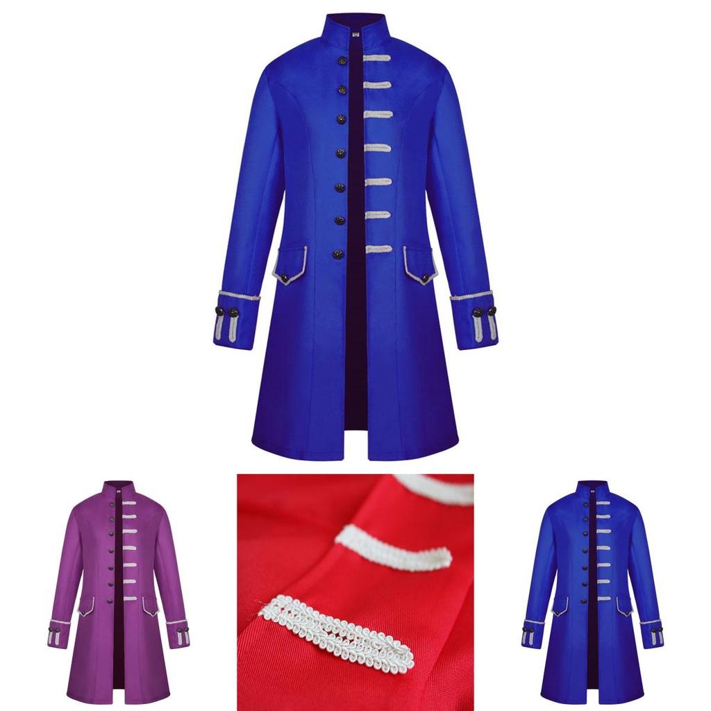 Unique Men Steampunk Vintage Jacket In Various Colors Perfect For Masquerade And Stage Performance