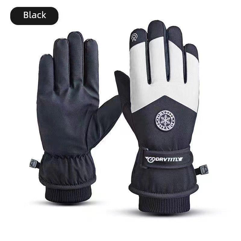 Ski Gloves Waterproof Winter Heattech Couple Snow Mountain Cycling Cold Autumn Outdoor Electric Car Adjustable Thickened Cycling