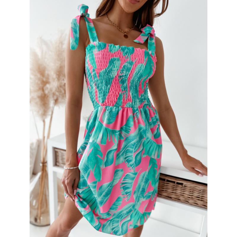 2023 Women's Floral Sling Wrap Dress