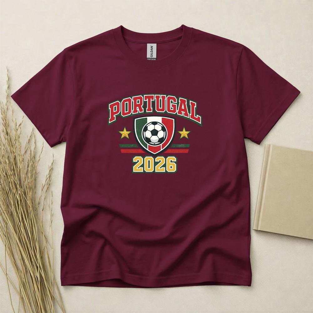 Portugal 2026 Football Fan T Shirt Soccer Supporters Gildan Cotton Family Top