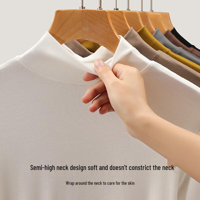 Women's Semi-High Collar Long Sleeve Base Layer Top