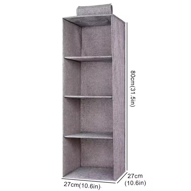 1/3/4/5 Layer Portable Wardrobe Hanging Storage Bag Interlayer Drawer Type Clothes Hangers Holder Hanging Closet Organizer