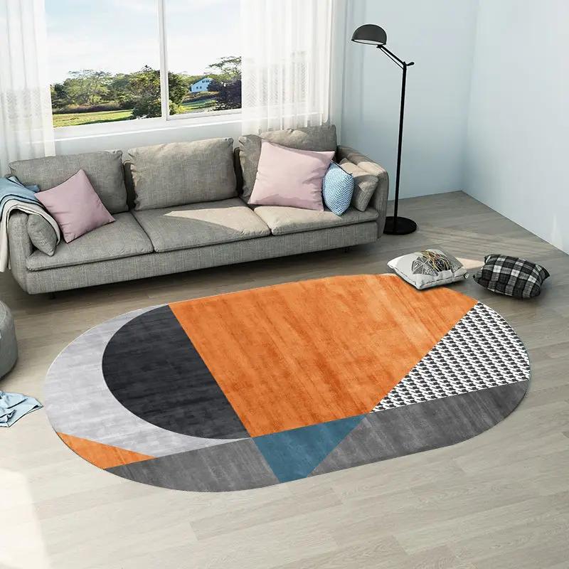 Creative Oval Carpet Living Room Decoration Carpets High Quality Rugs for Bedroom Home Decor Mat Lounge Rug Non-slip Porch Mats