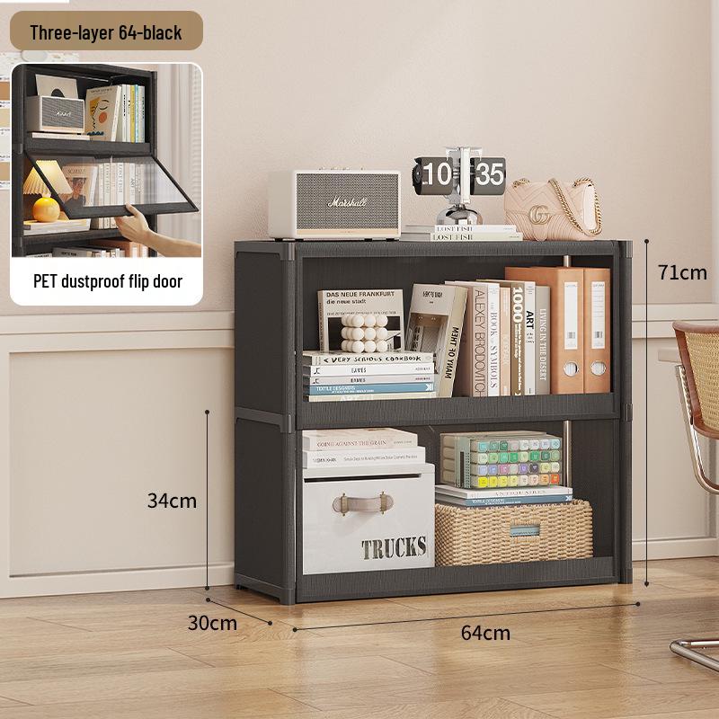 Children's Large Capacity Transparent Floor-standing Bookshelf & Storage Cabinet