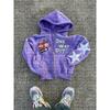 Casual Hooded Zip-Up Sweatshirt Teens Unisex Loose Fit Graphic Print Streetwear Fall