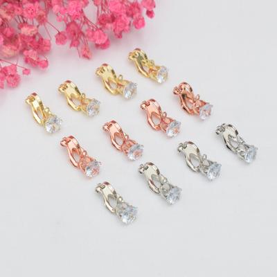 10 ks 18k zlaté klipy na uši, bezbolestné, neviditelné, spirálové diamanty bez piercingu do ucha, klipy na uši, DIY náušnice, klipy na uši, příslušenství