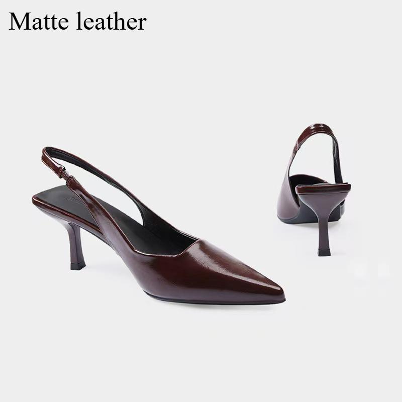 

Французские туфли для通勤, женские туфли-стилеты с острым носком и неглубоким вырезом, нишевые босоножки на высоком каблуке 40