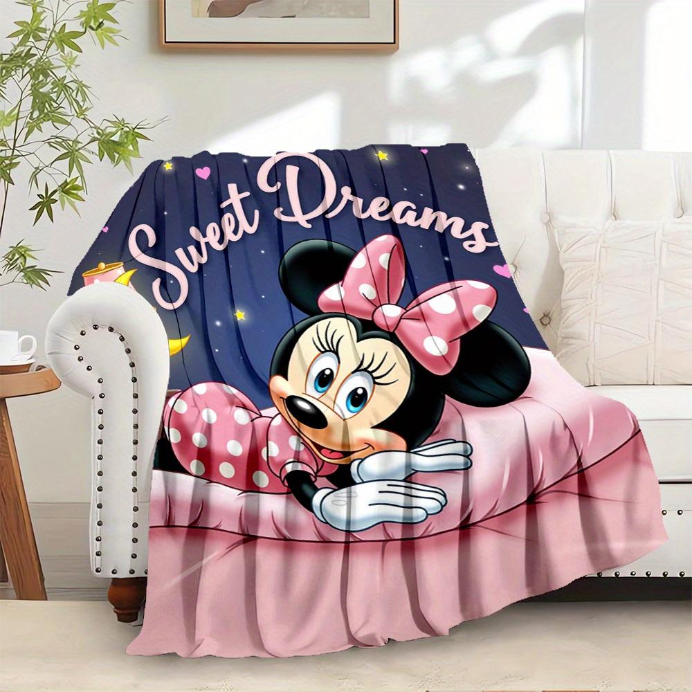 1pc Flannel Minnie Mouse Sweet Dreams Bedding Throw Blanket Sofa Coverlet 75x90cm