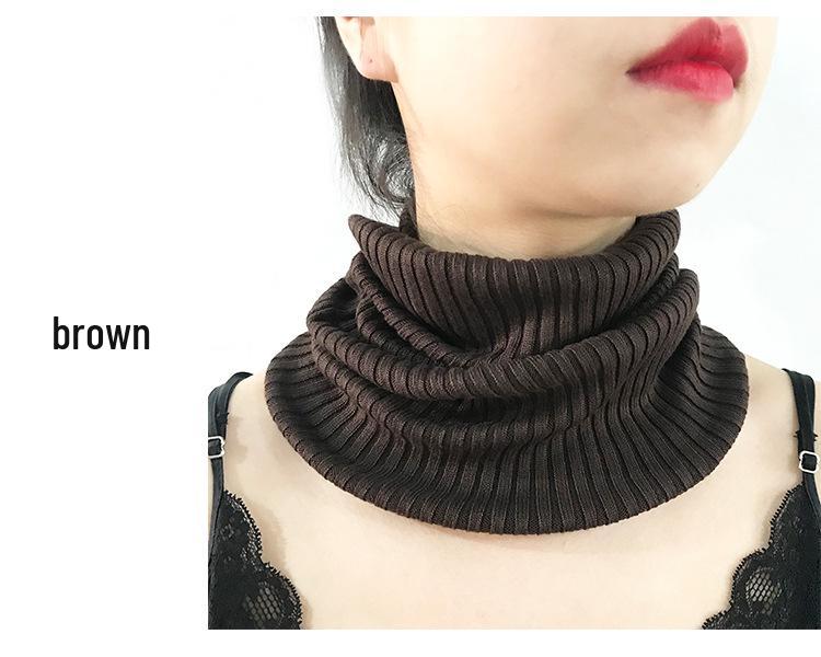 

Новый вязаный снуд из шелка и кашемира: Теплый, ветрозащитный шарф для мужчин и женщин, идеально подходит для езды на велосипеде и ношения зимой One Size кофейный