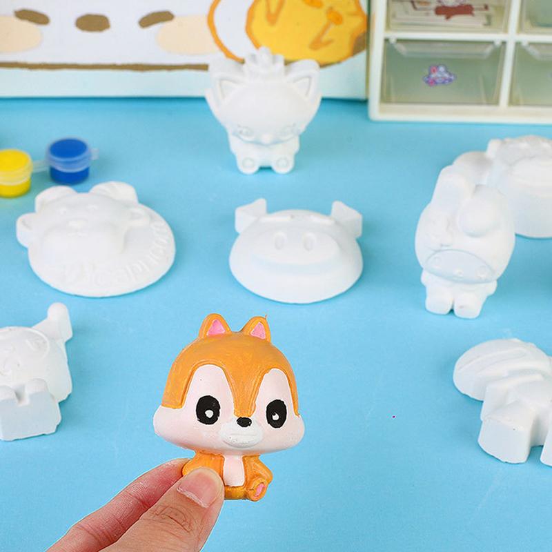 Gjør-det-selv-maleri Gips Dukke Fargelegging Leke Kreativ Håndlaget tegneserie Gips Fargelegging Kunst Grafitti Leke Pedagogisk Leke Bursdagsgave