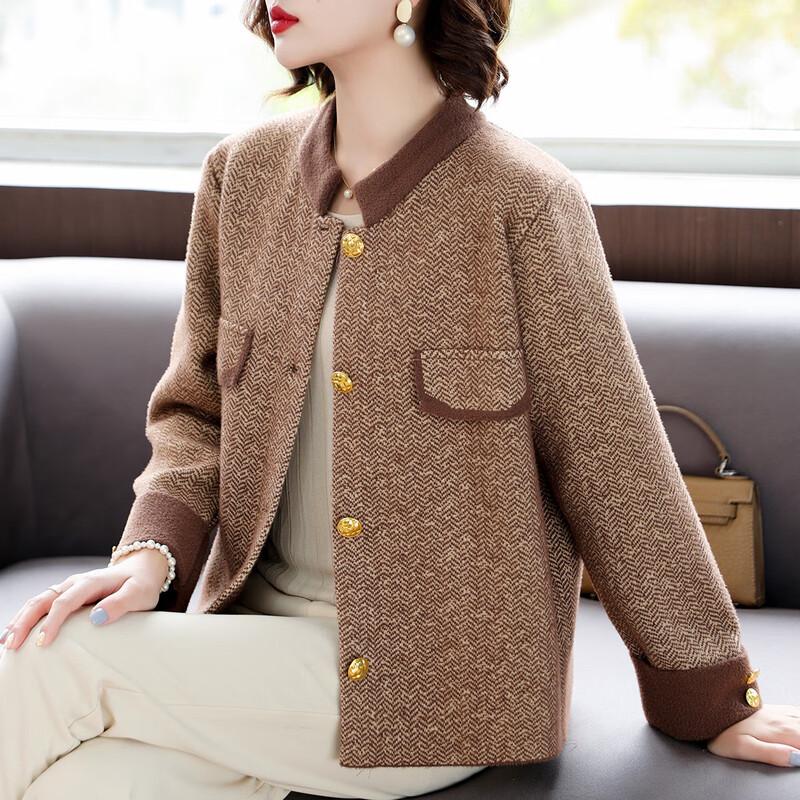 

Qianlian Mid-Age Women s Knit Cardigan XL