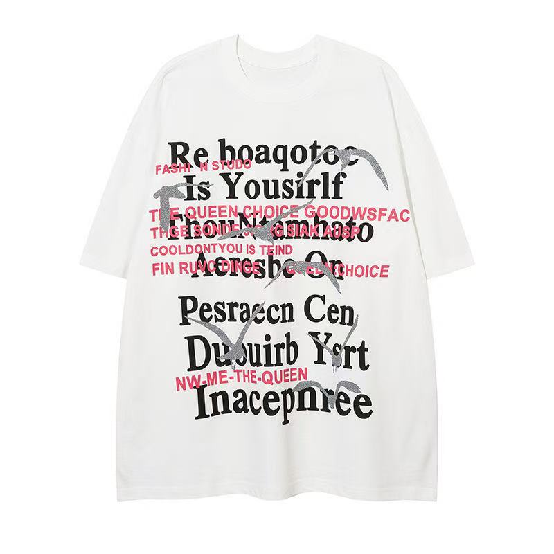 Streetwear Both Sides Creativity Graphic Unisex T-Shirt Cotton Oversized Short Sleeves T Shirt