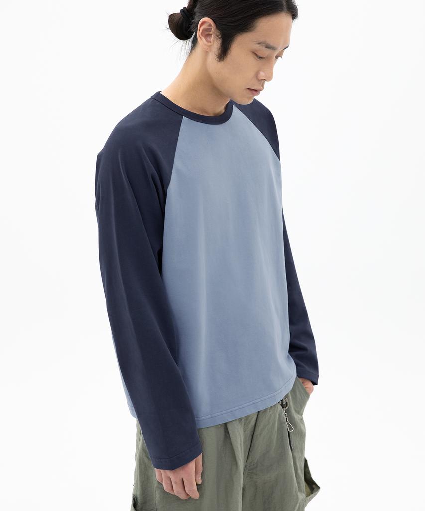 BRENSON Pitched Raglan Long Sleeve (Dark Grey/Black)