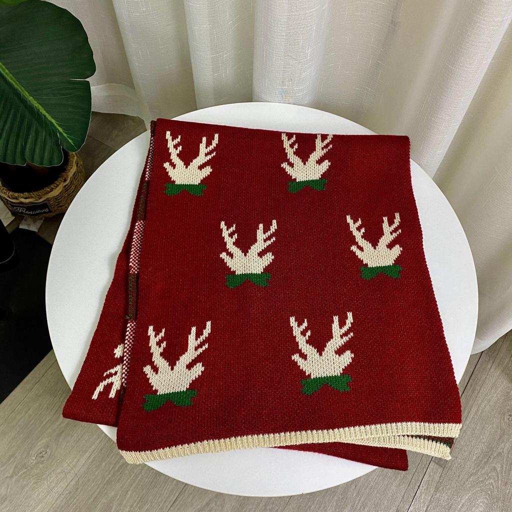 New Year Gift: Winter Cute Japanese Fawn Girl Knitted Scarf