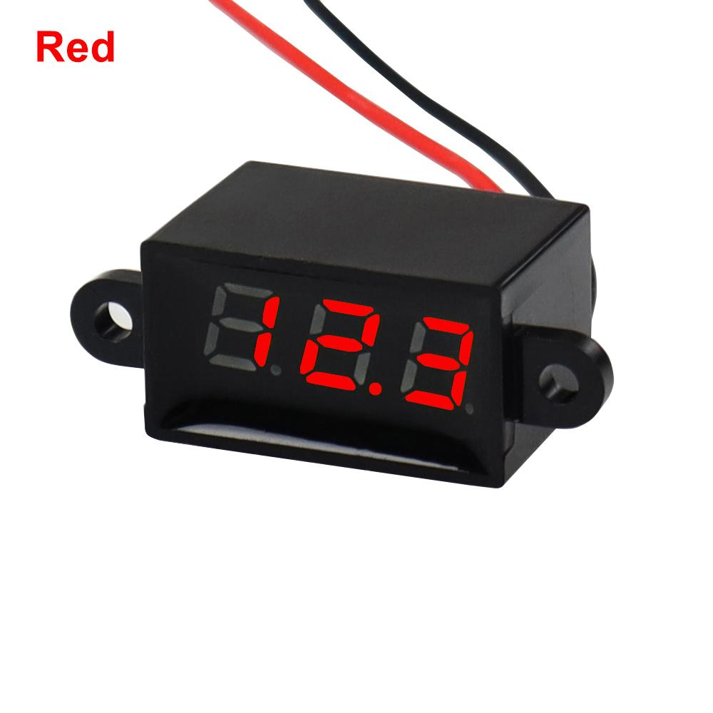 Waterproof Digital LED Voltage Meter DC 3-30V DC 5-130V Indicator Voltmeter For Car Motorcycle 12V 24V 36V 48V 72V 120V