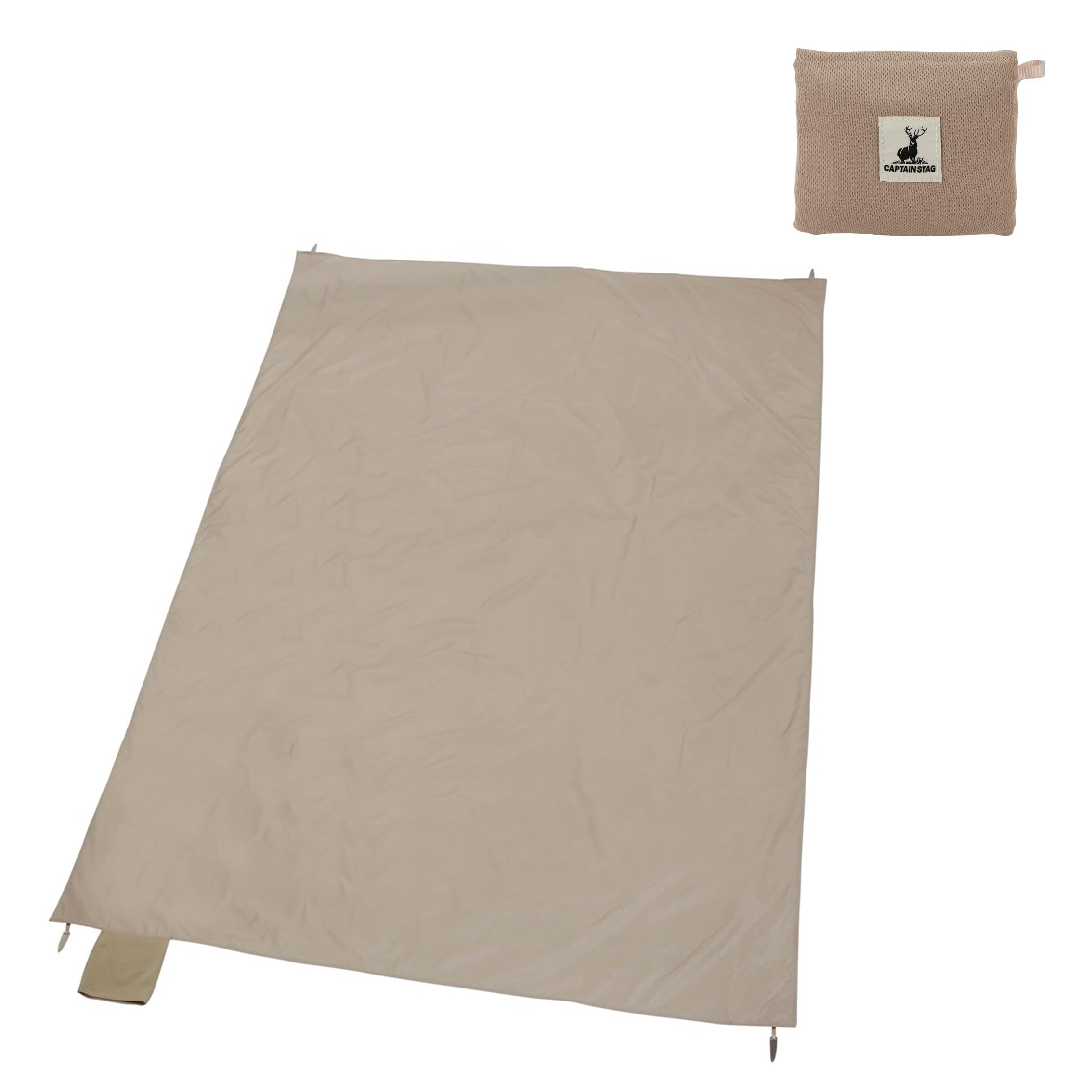 

Captain Stag Picnic Pocket Picnic Sheet with Retractable (CAPTAIN STAG) Sheet, Pegs, Large, Khaki, UB-3090