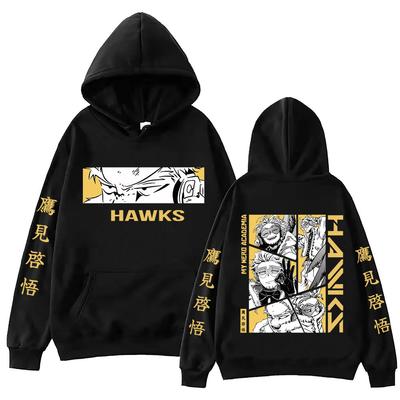 Anime My Hero Academia Hawks Autumn/Winter Fleece Hoodie Harajuku Hip Hop Pullove