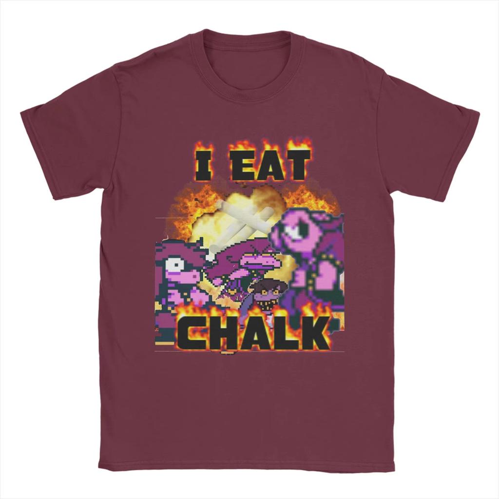 I Eat Chalk Susie Deltarune Merch Men Women T Shirts Pure Cotton Tee Graphic T-shirt Clothing