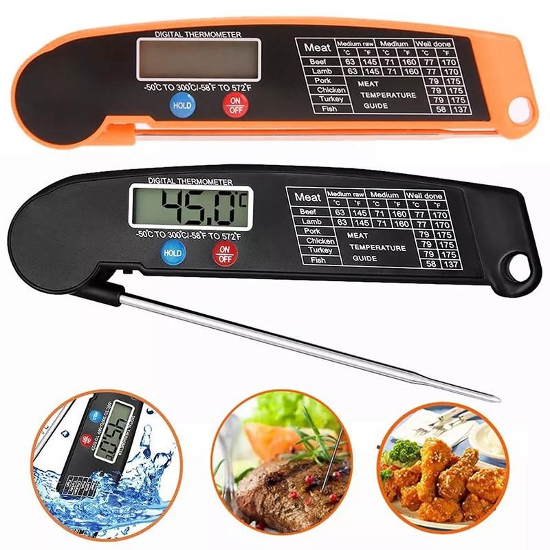 Digital Folding Probe Barbecue Thermometer Grill Food Electronic Oil Temperature Meter Thermometer Kitchen Thermometer For Cooking Oven