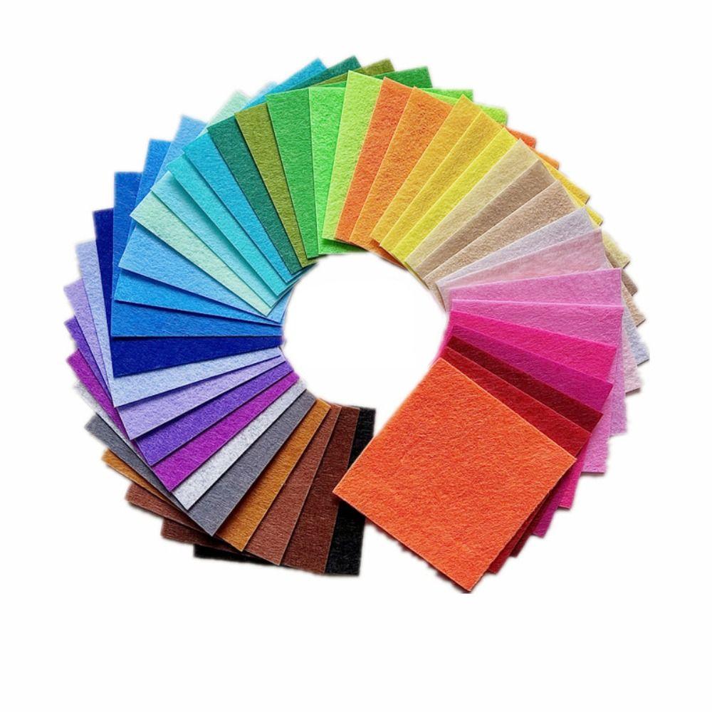 40Pcs Colorful Felt Fabric Sheet 1mm Thick Needlework Felt Fabric Patchwork Cloth  Sewing DIY Craft