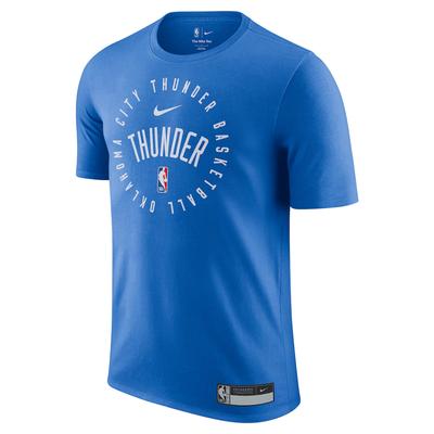 X NBA Oklahoma City Thunder Logo Short Sleeve T-Shirt Men Tops Blue HF1720-403