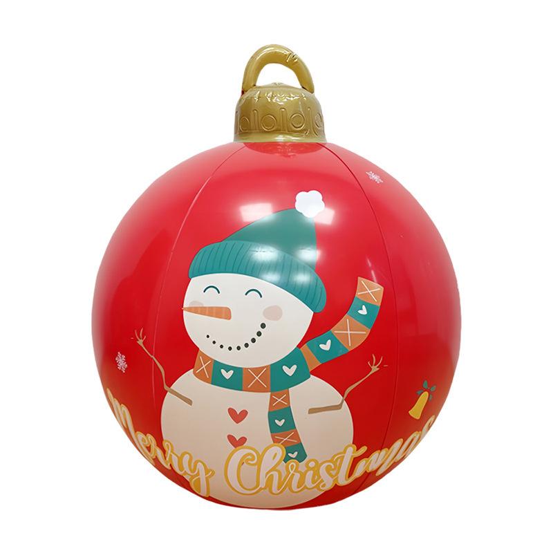 Christmas Inflatable Snowballs PVC Vibrant Lantern Ball Decorations Indoor and Outdoor Holiday Xmas Supplies Party Supplies Set