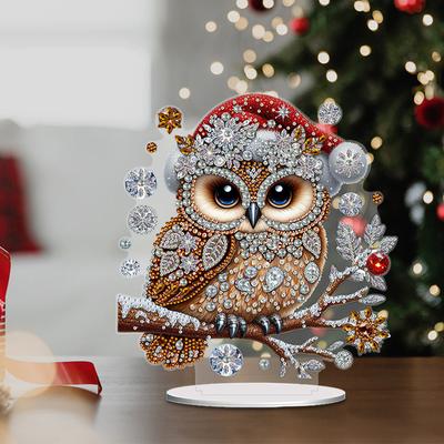 Acrylic Special Shaped Cute Animal Diamond Painting Desktop Ornaments Kit Diamond Painting Desktop Decorations for Desktop Decor