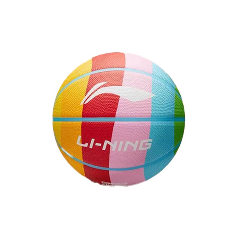 Li Ning Rubber Basketball Foam Rainbow Size 7 Ball Training Unisex LBQK657-2