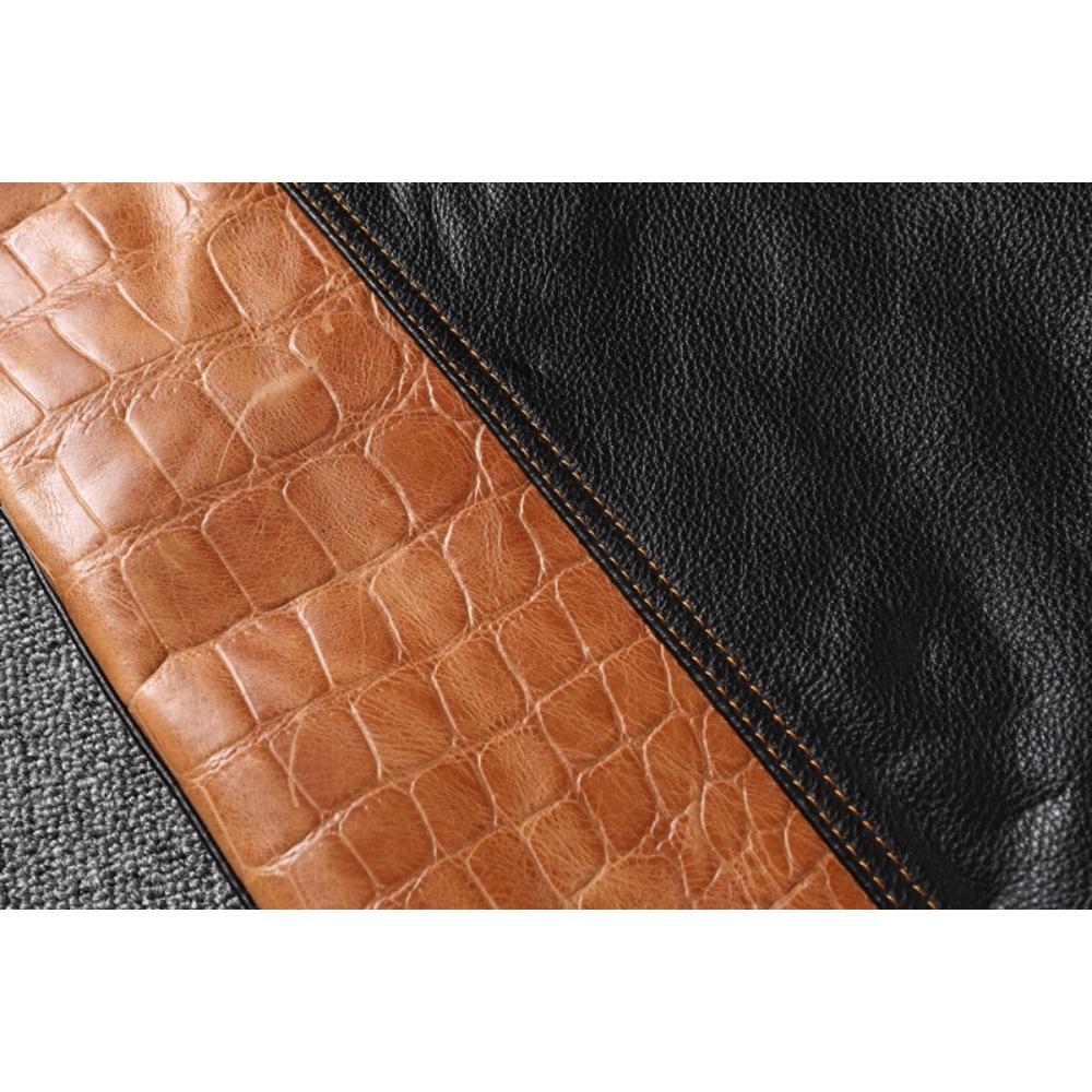 Chinese Size Classic 507 Men Leather Jacket Genuine Cowhide Vintage Slim Short Spring Autumn