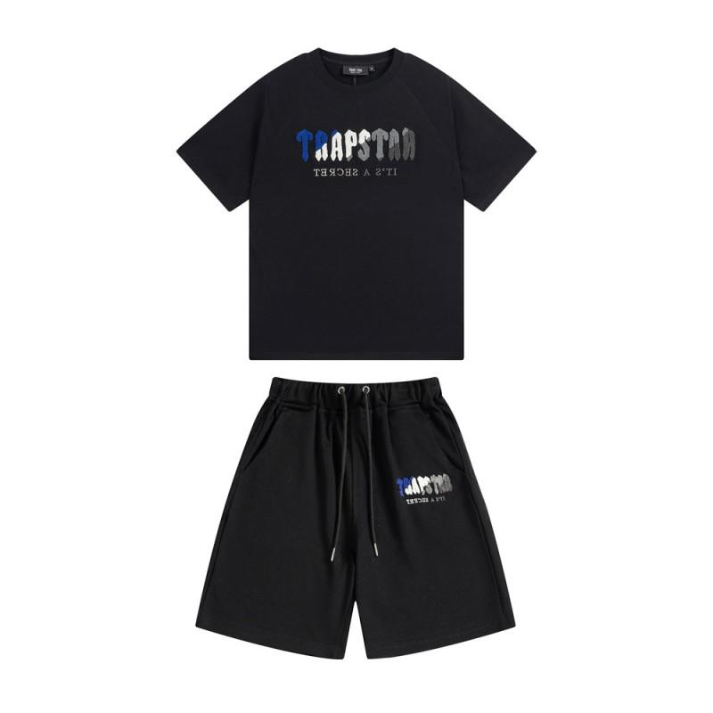 Unisex Baumwolle Kurzarm T-Shirt Shorts Set Lässiges Streetwear Outfit Herren Damen