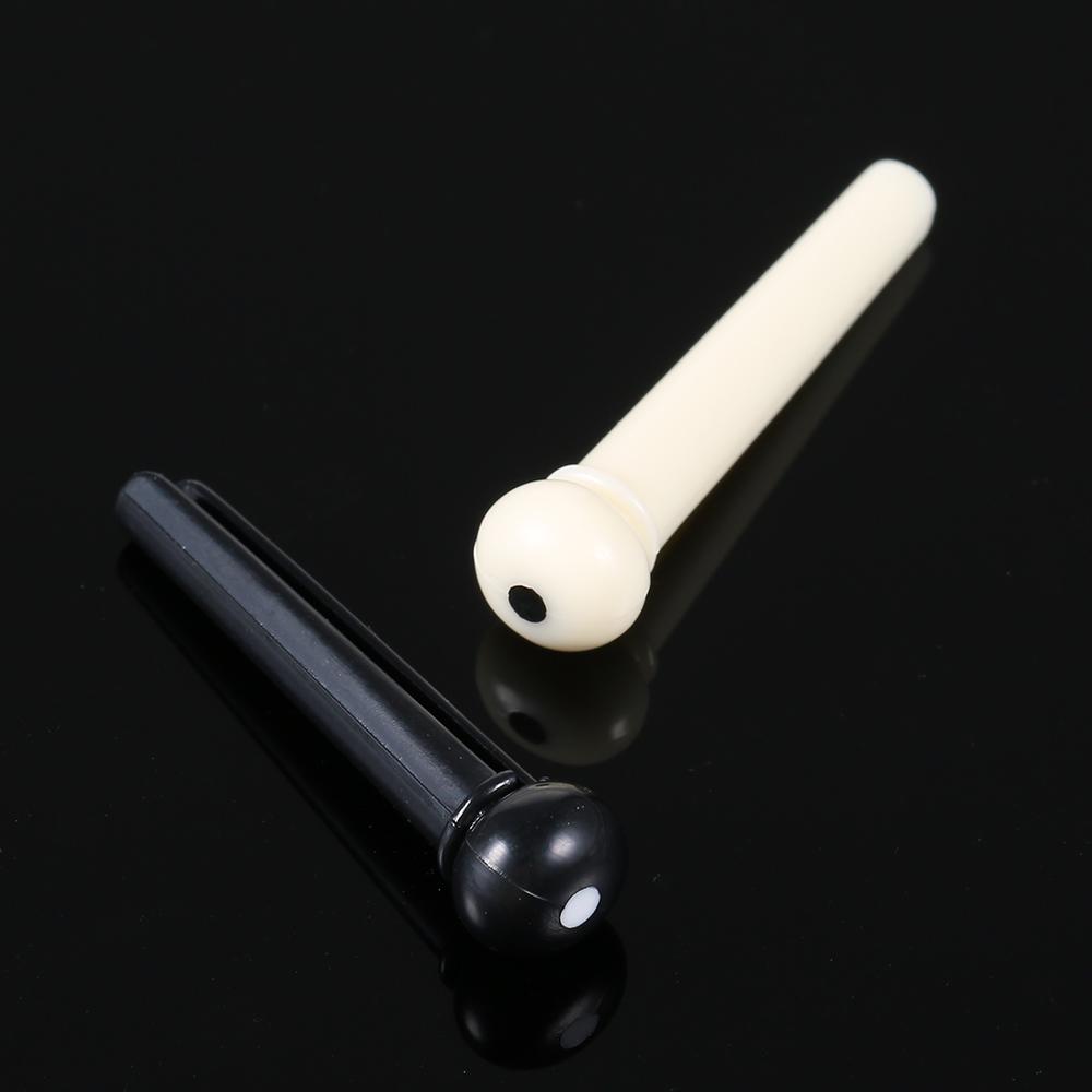 Plastic Acoustic Guitar Bridge Pin Bridge Saddle And Nut String Pin Black