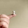 5 stk Miniature Hvalpe Eventyrhave Dekoration Kawaii Harpiks Tegneserie Dyr Hvid Hund DIY Boligindretning Dukkehus Tilbehør
