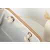 (Foldable for shipping) Simple lidless foldable storage basket, cotton and linen storage box, canvas clothes organizer,