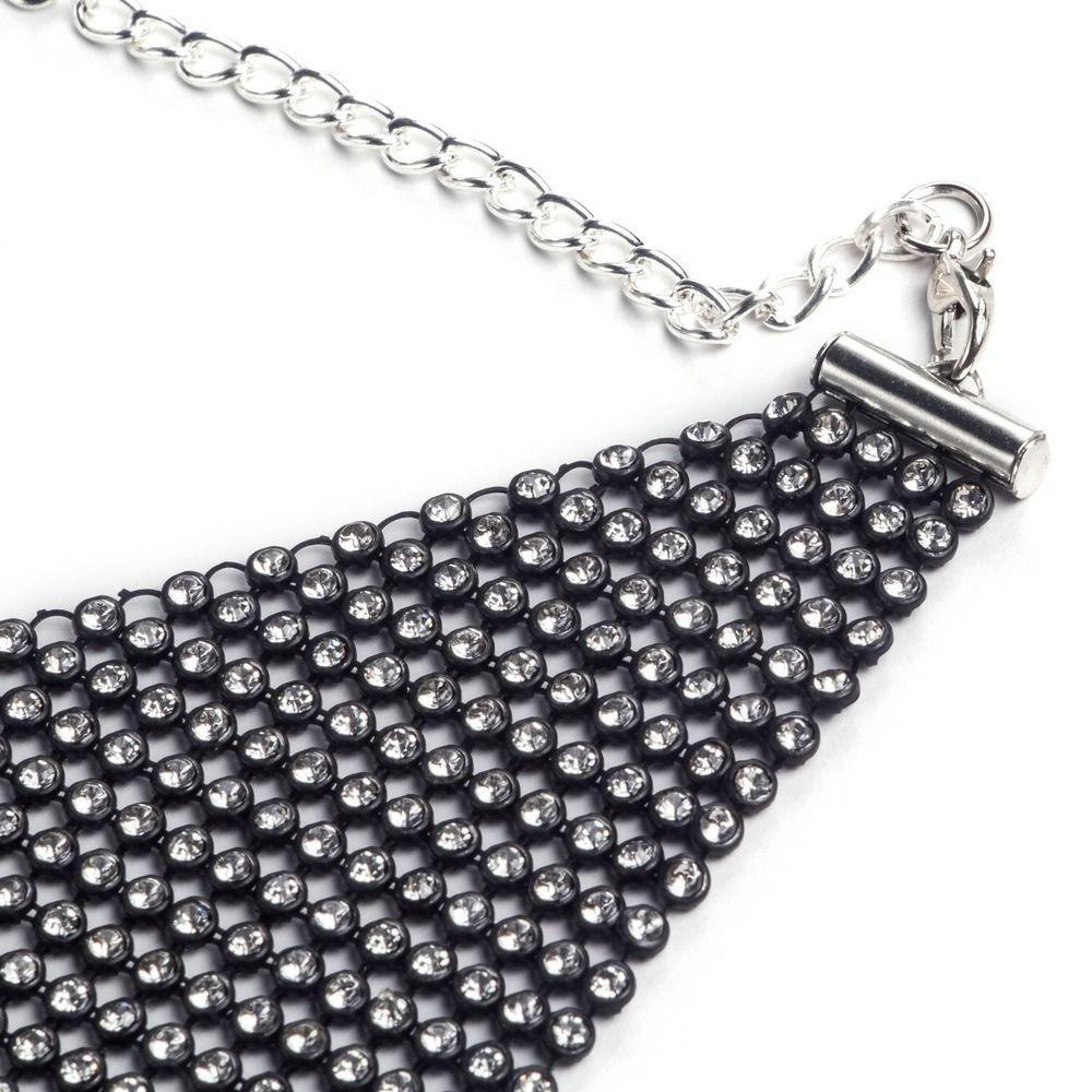 Vintage Rhinestone Face Mask Crystal Half-face Veil Jewelry Dance Party Jewelry  Banquet