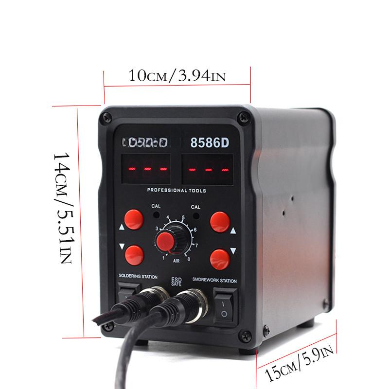 8586D For SMD SMT Welding Repair Desoldering Tools Digital Display BGA Rework Solder Station Soldering Hot Air Gun
