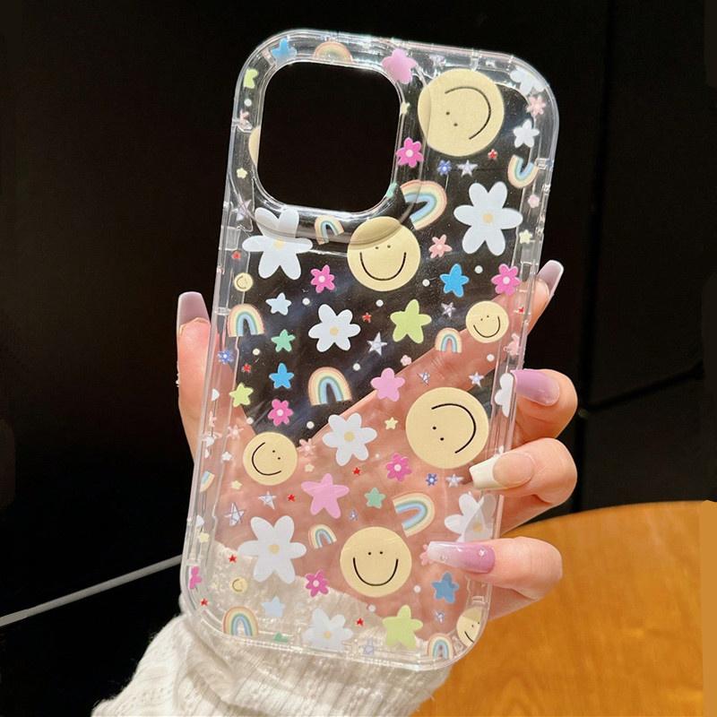 

Cartoon Happy Face Graphic Printed Case Funda For Redmi Note 13 Pro Plus 5G 12 11 11S 10S 10 Soft Airbag Anti-Drop Cover Redmi Note 13 4G