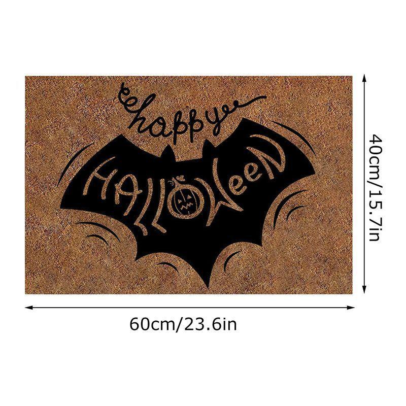 2pcs Halloween Foot Mats Ethnic Festival Decorative Floor Mats Easy To Take Care of Door Mats