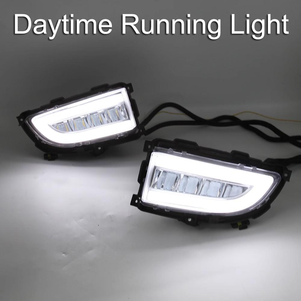 For 05-06 Mitsubishi Lancer LED DRL Daytime Running Lights Fog Lamp Turn Signal