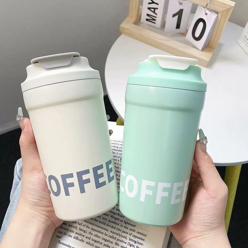 2025 New Arrival Coffee Cup 316 Liner Large Capacity Thermos Cup Retro Girls Good-looking Minimalist Portable Cup