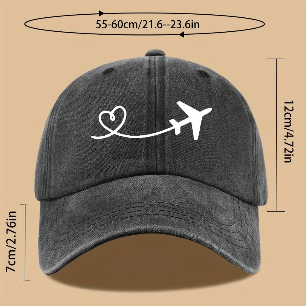 Cute Solid Color Washed Baseball Cap Adjustable Unisex Outdoor Sun Hat