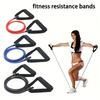 1pc Fitness Stretching Rope 5 Speed Resistance Belt with Handle, Ideal for Home Exercise, Pilates, Body Shaping, Perfect Gift for Christmas