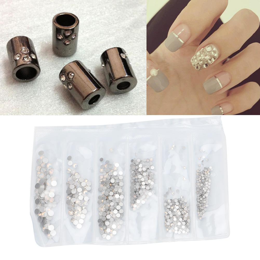   Colorful   Glass Nail Art Rhinestons Decoration Costumes Material Package(Silver)