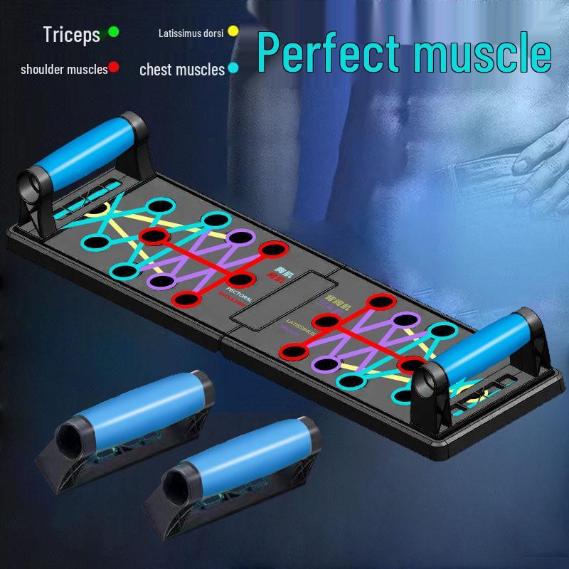 Placă pliabilă multifuncțională pentru flotări pentru antrenamentul mușchilor pieptului și abdomenului cu contor