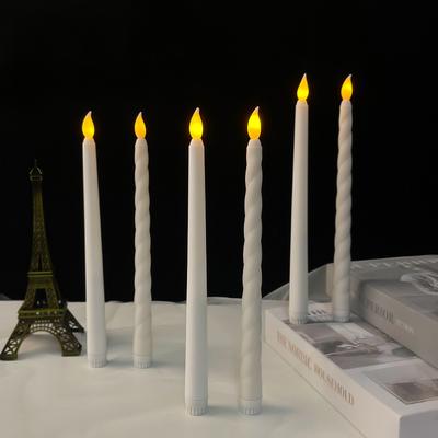 Luce di candela elettronica a palo lungo simulata Atmosfera romantica Luce decorativa per feste di compleanno Ornamento da tavolo