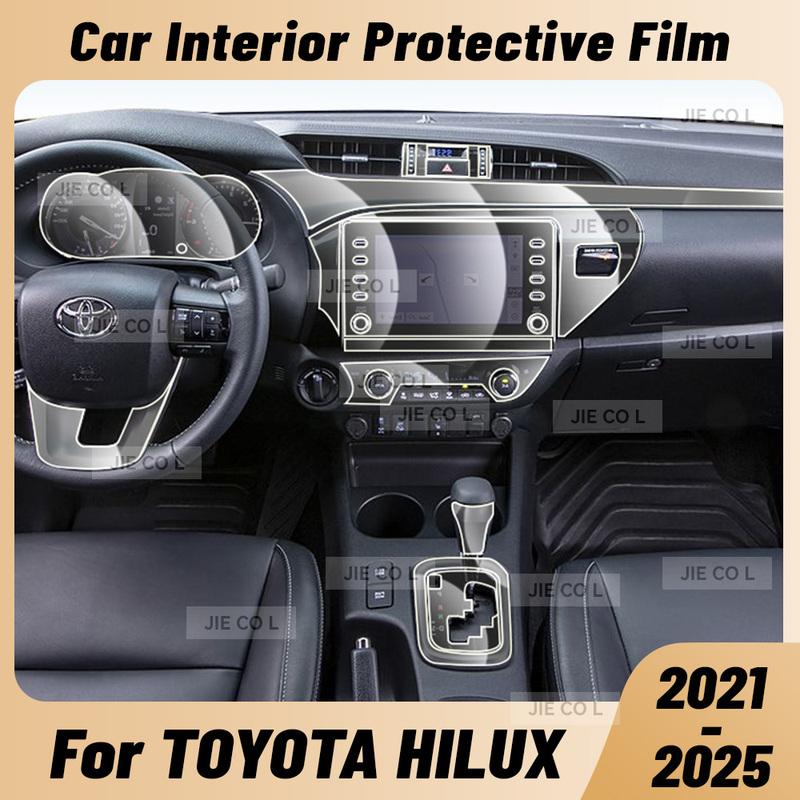 Ochranná fólie proti poškrábání na středovou konzoli, mediální panel a navigaci pro TOYOTA HILUX -2025 Nálepka