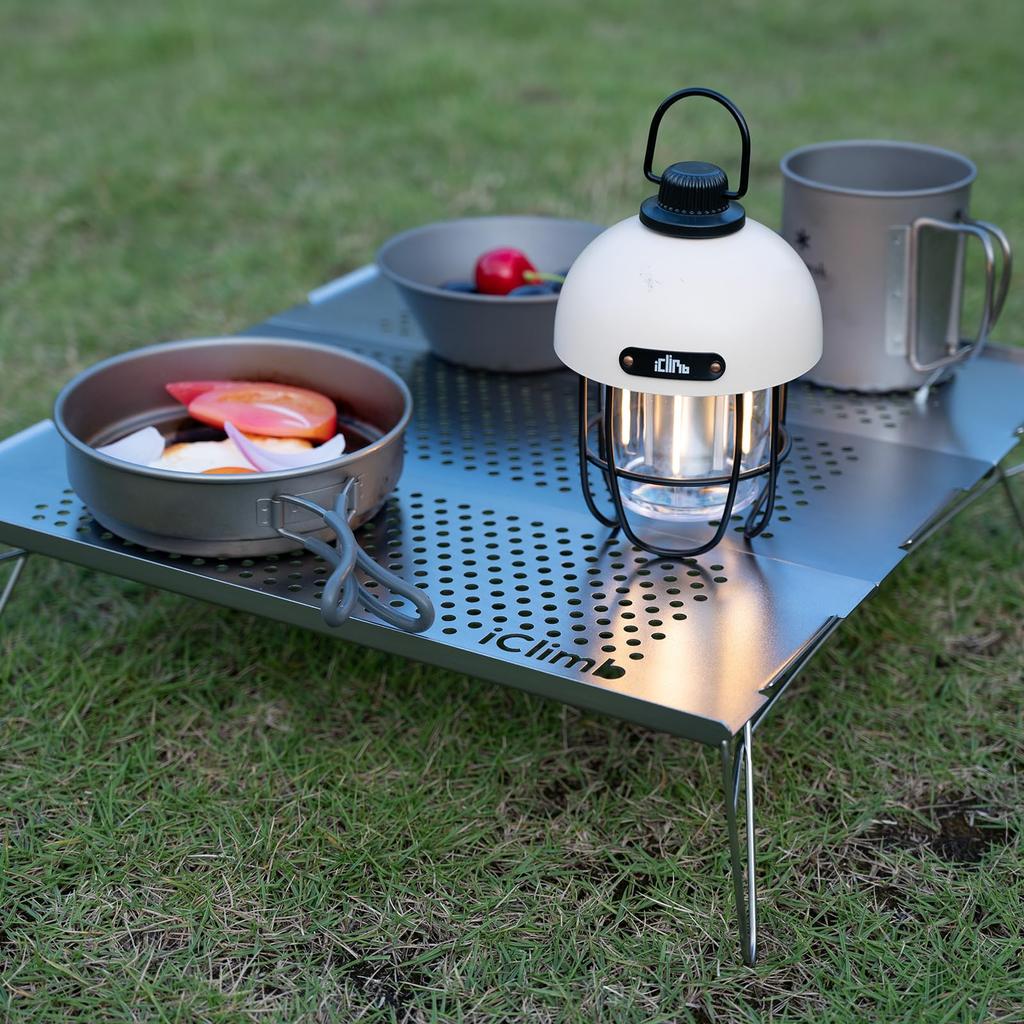 to Duo Camping Wide Low Hollow Aluminum IGT Stainless Steel Stable 15kg Load Heat Corrosion Compact Storage Bag Included 3 iClimbSolo Table,